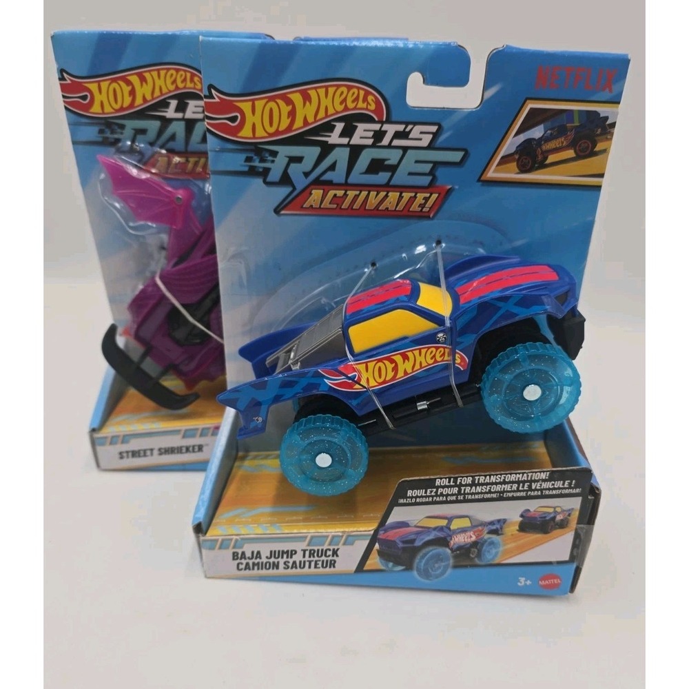 Hot Wheels Let's Race Activate! Street Shrieker Vehicle Baja Jump Truck Sauteur